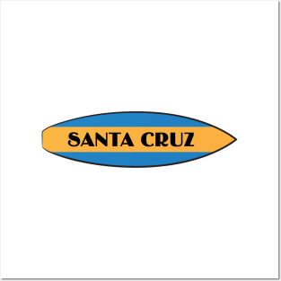 Surf City Santa Cruz Logo Simple Surf Board Lite Posters and Art